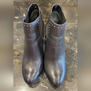 Ralph Lauren Studded Black Ankle Boots